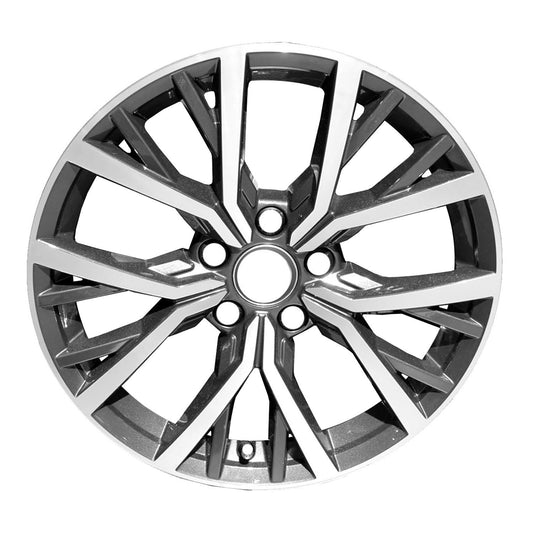17" x 7" Volkswagen Tiguan 2018 Factory OEM Wheel Rim Machined Charcoal 70037