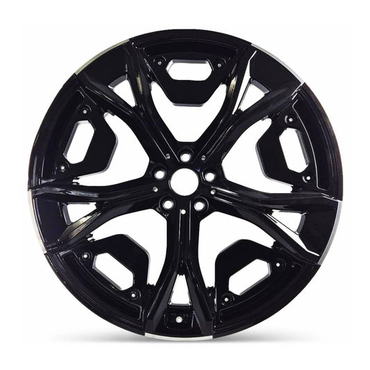 BMW IX 2022 2023 2024 2025 86623 aluminum OEM rim 22 x 9.5 CNC Black Flange