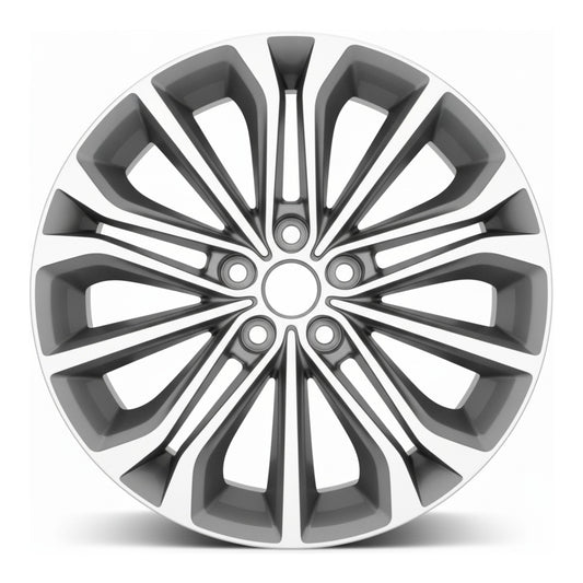 Hyundai Genesis G80 15 16 17 18 70870 aluminum OEM wheel rim 18 x 8 CNC Charcoal