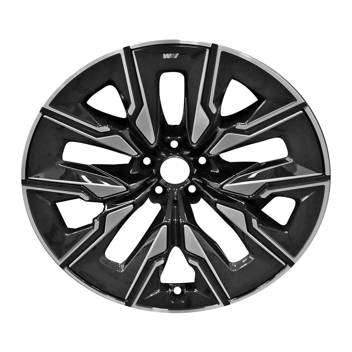 21" x 9" BMW I7 2023 2024 2025 Front Factory OEM Wheel Rim Machined Black 71168