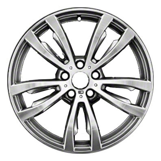 20" x 10" BMW X6 2015 2016 Front Factory OEM Wheel Rim Machined Charcoal 86053