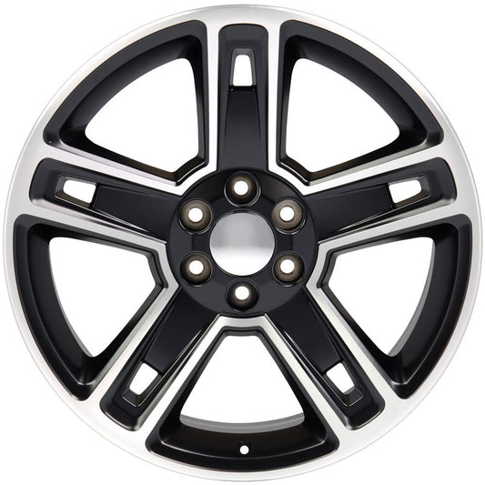 22" x 9" GMC Yukon XL 2015 2016 2017 Factory OEM Wheel Rim Machined Black 05664