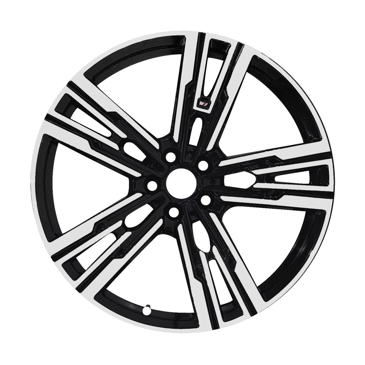 21" x 9" BMW I7 2023 2024 2025 Front Factory OEM Wheel Rim Machined Black 71532