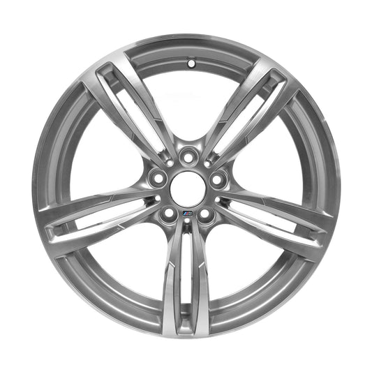 19" x 10" BMW M4 2015 2016 2017 Rear Factory OEM Wheel Rim Machined Silver 86095