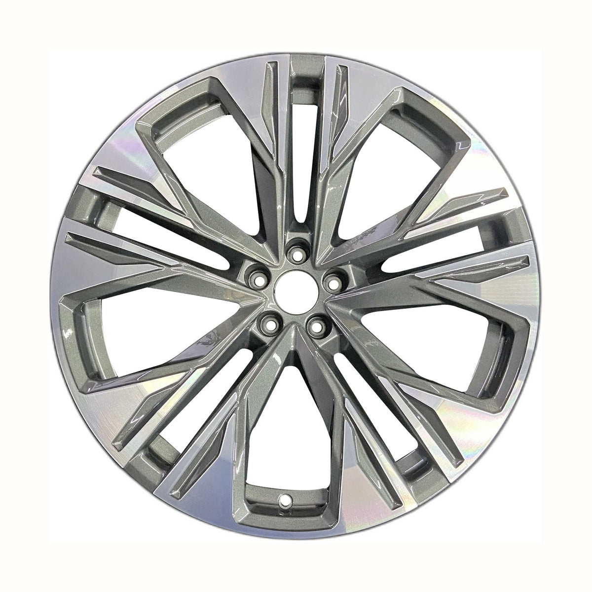 22" x 10" Audi Sq8 2025 Factory OEM Wheel Rim Machined Charcoal 12156