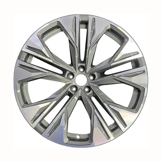 22" x 10" Audi Sq8 2025 Factory OEM Wheel Rim Machined Charcoal 12156