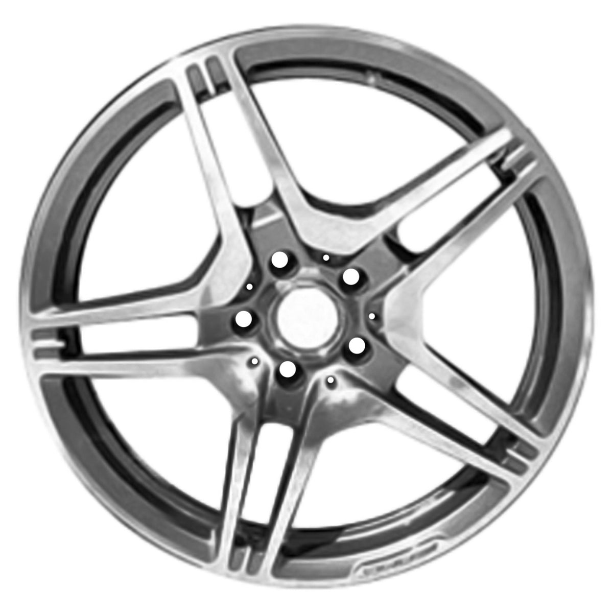 19" x 9" Mercedes-Benz E63 AMG 2010 Front OEM Wheel Rim Polished Charcoal 85136