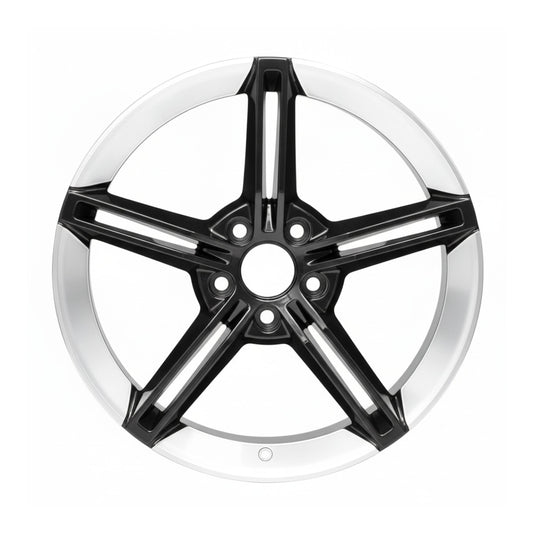 Porsche Taycan 2020 96795 66158 OEM wheel rim 21 x 9.5 Front Silver & Black
