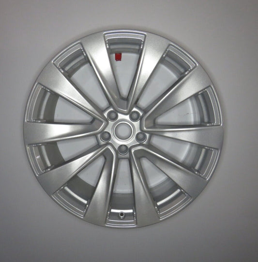 Silver 22" x 10 Alloy Rear Factory OEM Wheel Rim 2022 2023 Tesla Model X 95350