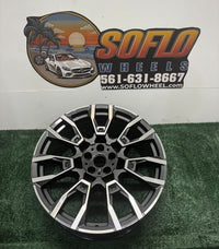 21" x 10.5" REAR BMW X5 X6 2024 Factory OEM Wheel Rim 86982 Machined Charcoal photo 2