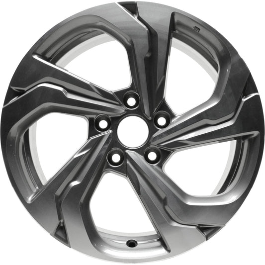 17" x 7.5" Honda Accord Sedan 2017 Factory OEM Wheel Rim Machined Charcoal 64124