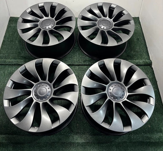 Set 21x9.5 Tesla Model Y Uberturbine 2020-2025 OEM Wheel Rim Non-Staggered Satin