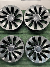 Set 21x9.5 Tesla Model Y Uberturbine 2020-2025 OEM Wheel Rim Non-Staggered Satin photo 5