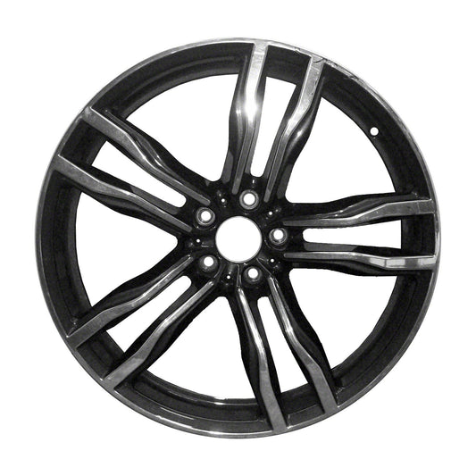 21" x 11.5" BMW X6 2016 2017 2018 2019 Rear OEM Wheel Rim Polish Charcoal 86195