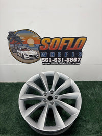 22x9 Front Tesla Model X Turbine 2016 2017 2018 2019 2020 2021 OEM Wheel Rim photo 2