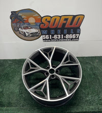 22" x 10" Audi SQ8 2022 2023 Factory OEM Wheel Rim 12093 CNC Charcoal photo 2