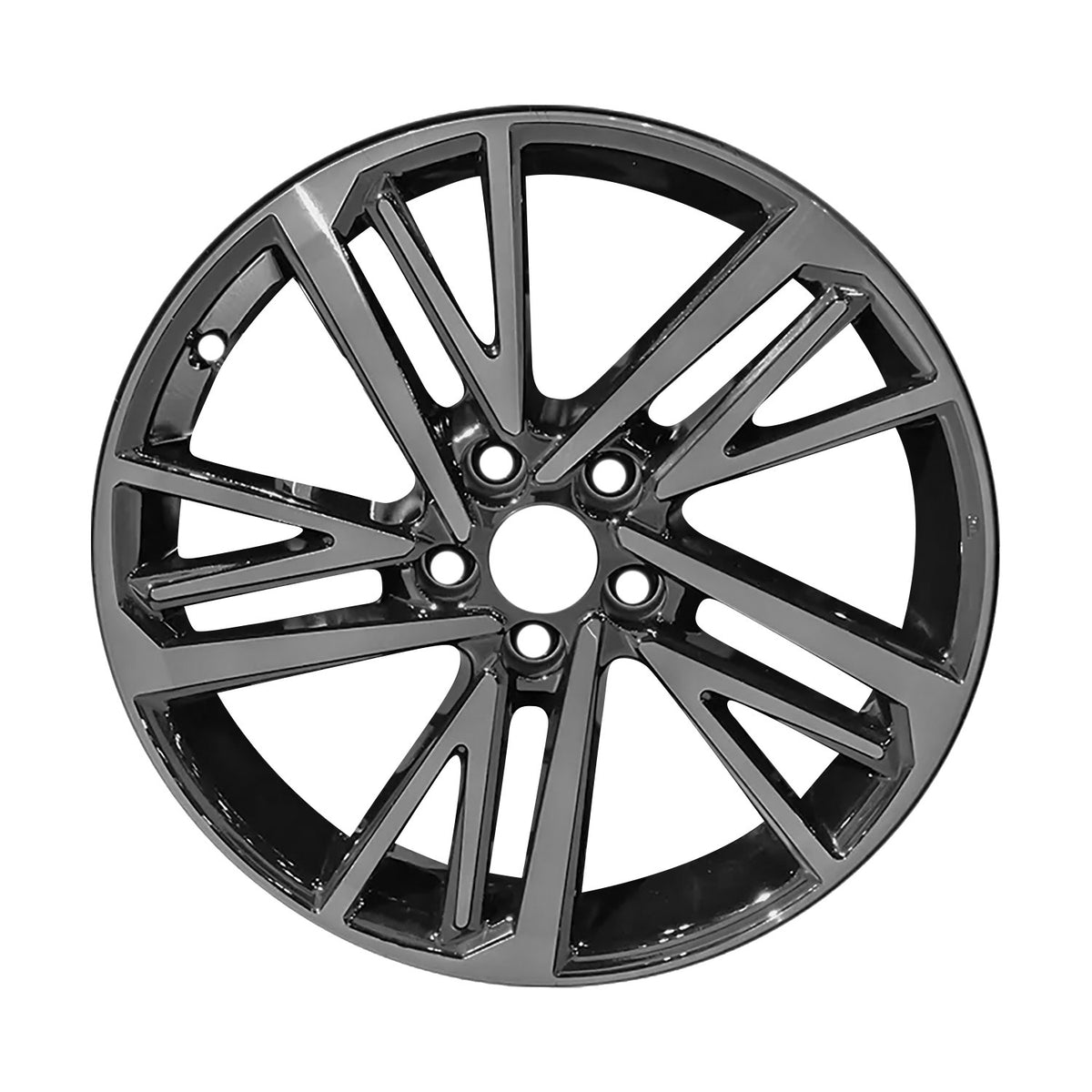 19" x 8" Toyota Camry Hybrid 2025 Factory OEM Wheel Rim Machined Black 75287