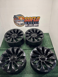 Set 21x9.5 Tesla Model Y Uberturbine 2020-2025 OEM Wheel Rim Non-Staggered Black photo 2