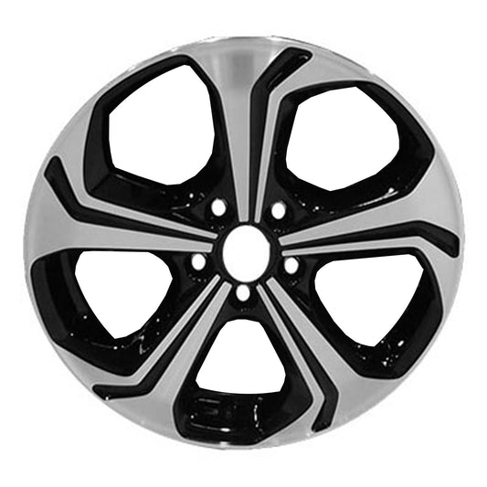 18" x 7.5" Honda Civic Sedan 2014 Factory OEM Wheel Rim Machined Black 64064