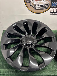 Set 21x9.5 Tesla Model Y Uberturbine 2020-2025 OEM Wheel Rim Non-Staggered Black photo 8