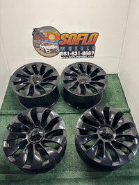 Staggered Set 21" Tesla Model Y Uberturbine 2020-2025 OEM Wheels Rims Gloss Blk photo 2