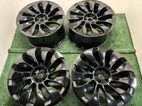 Staggered Set 21" Tesla Model Y Uberturbine 2020-2025 OEM Wheels Rims Gloss Blk photo 3