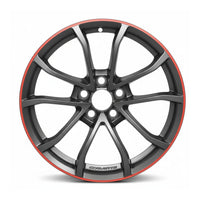 Chevrolet Corvette 2012 5538 OEM wheel rim 19 x 10 Black w/ Red Lip FRONT photo 1