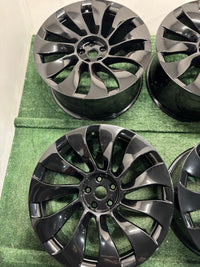 Staggered Set 21" Tesla Model Y Uberturbine 2020-2025 OEM Wheels Rims Gloss Blk photo 5