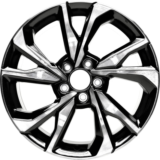 18" x 8" Honda Civic Sedan 2017 2018 Factory OEM Wheel Rim Machined Black 64108