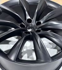 22x9 Front Tesla Model X Turbine 2016-2021 OEM Wheel Rim 102724600B 97771 Black photo 2