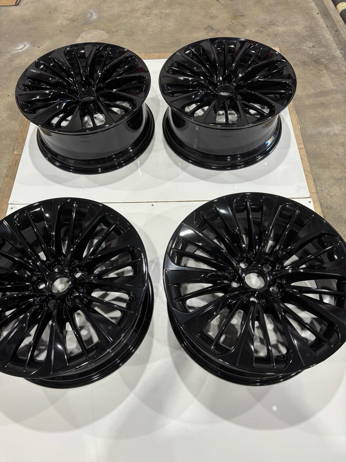 Set 20"x8.5" Lexus LS500 LS500h 2018-2024 Factory OEM Wheels Rim 74370 Gloss BLK