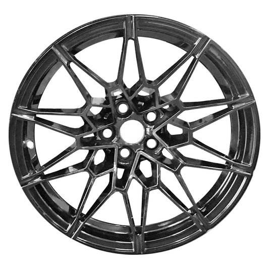 19" x 9.5" BMW M4 2021 2022 2023 2024 Front Factory OEM Wheel Gloss Black 86608