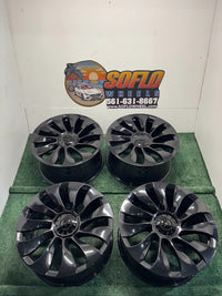 Set 21x9.5 Tesla Model Y Uberturbine 2020-2025 OEM Wheel Rim Non-Staggered Black photo 7