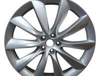 22x9 Front Tesla Model X Turbine 2016 2017 2018 2019 2020 2021 OEM Wheel Rim photo 4