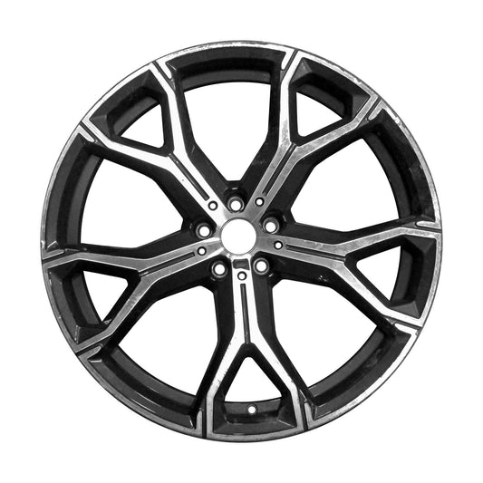 21" x 9.5" BMW X6 2020 2021 Front Factory OEM Wheel Rim Machined Charcoal 86466