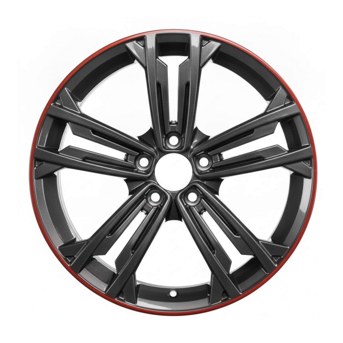 Volkswagen Jetta GLI 19 - 22 70061 OEM wheel rim 18 x 7.5 Charcoal w/ Red Lip