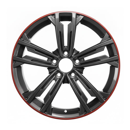 Volkswagen Jetta GLI 19 - 22 70061 OEM wheel rim 18 x 7.5 Charcoal w/ Red Lip