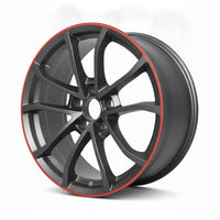 Chevrolet Corvette 2012 5538 OEM wheel rim 19 x 10 Black w/ Red Lip FRONT photo 3