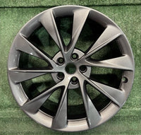 21x9 Rear Tesla Model S Turbine 2018 2019 2020 2021 OEM Wheel Rim 106652000B photo 1