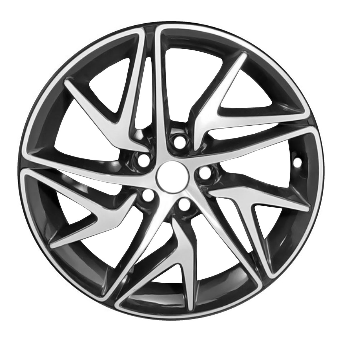 18" x 8" Kia Stinger 2022 2023 Factory OEM Wheel Rim Machined Black 70677 95148