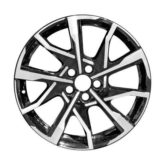 19" x 6.5" Toyota Prius Plug-in 2025 Factory OEM Wheel Rim Machined Black 69198
