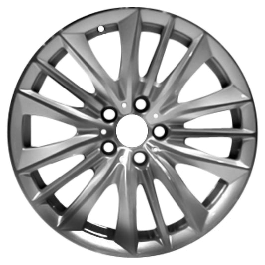 19" x 9" BMW 5 Series 2011 2012 Rear Factory OEM Wheel Rim Machined Silver 71421