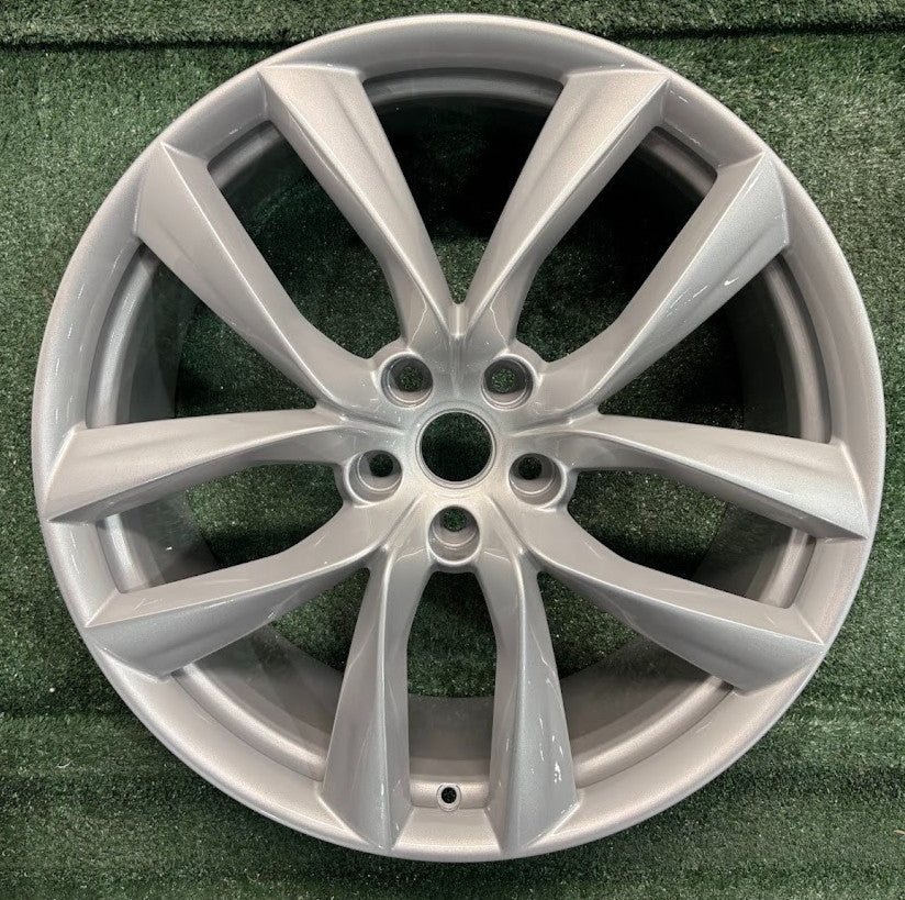 21" x 9" REAR Tesla Model S 2018 Silver Factory Alloy OEM Wheel Rim 96561
