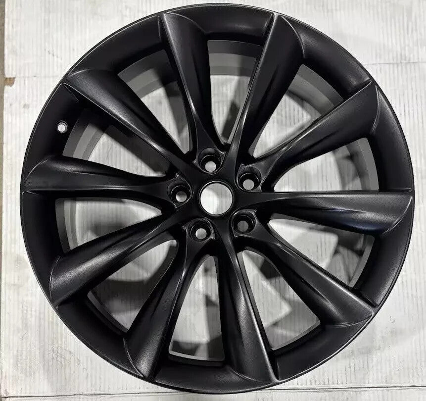 22x9 Front Tesla Model X Turbine 2016-2021 OEM Wheel Rim 102724600B 97771 Black