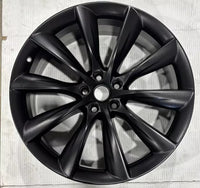 22x9 Front Tesla Model X Turbine 2016-2021 OEM Wheel Rim 102724600B 97771 Black photo 1