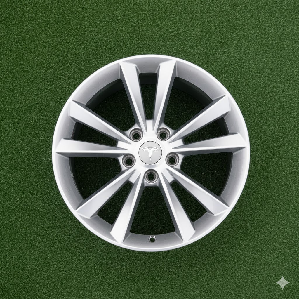 19" x 8.5" Tesla Model 3 2018 Factory OEM Wheel Rim 96231 Silver