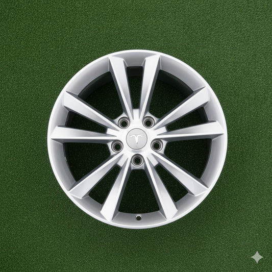 19" x 8.5" Tesla Model 3 2018 Factory OEM Wheel Rim 96231 Silver