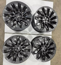 Set 21x9.5 Tesla Model Y Uberturbine 2020-2025 OEM Wheel Rim Non-Staggered Satin photo 12