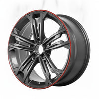 Volkswagen Jetta GLI 19 - 22 70061 OEM wheel rim 18 x 7.5 Charcoal w/ Red Lip photo 3