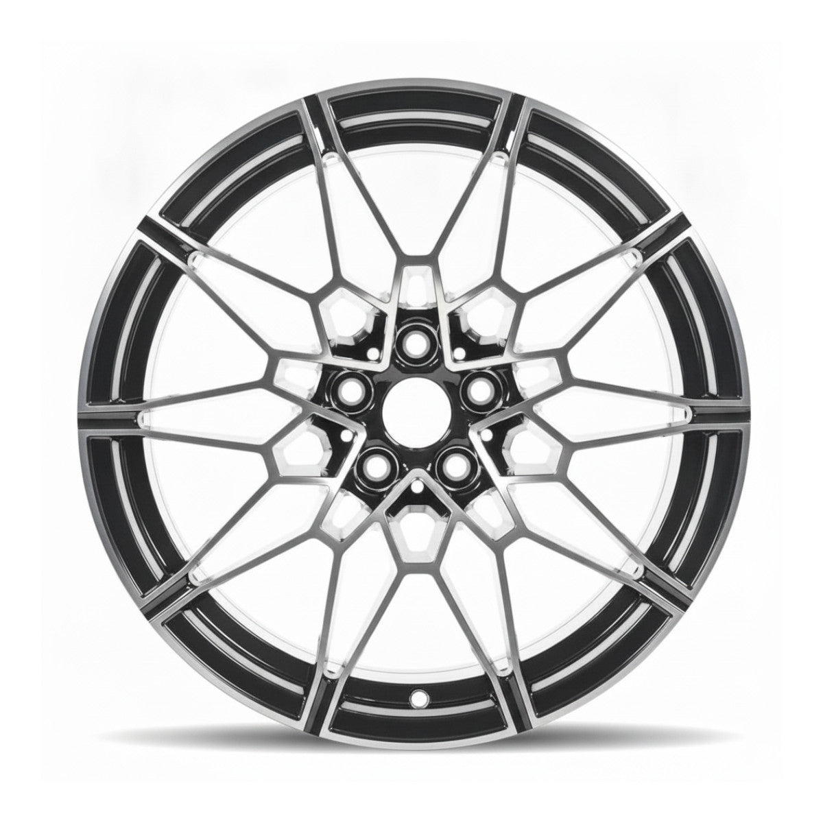 19" x 9.5" BMW M4 2021 2022 Front OEM Wheel Rim Machined Black w/ tint